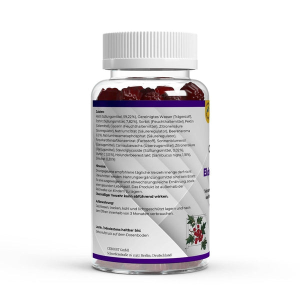 Elderberry + Vitamin C + Zink Gummies - 60 Stk. - ceboost