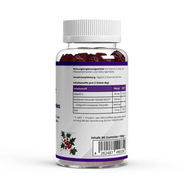 Elderberry + Vitamin C + Zink Gummies - 60 Stk. - ceboost
