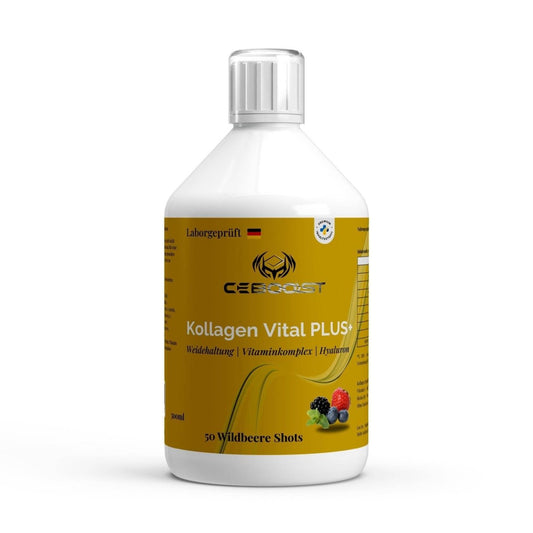 Kollagen Vital PLUS+ Shots - Wild Berry - 500ml - ceboost