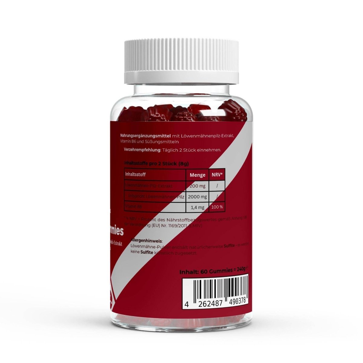 Löwenmähnen - Gummies mit Vitamin B6 – 60 Stück - ceboost