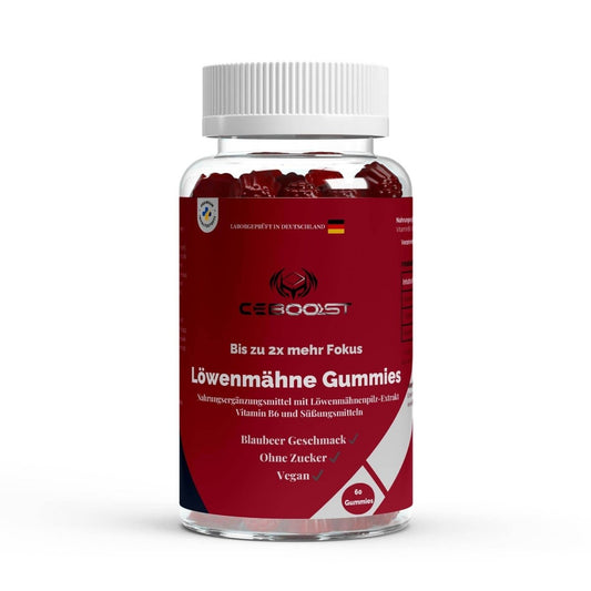 Löwenmähnen - Gummies mit Vitamin B6 – 60 Stück - ceboost