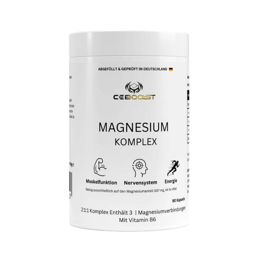 Magnesium Komplex + Vitamin B6 - 90 Kapseln - ceboost