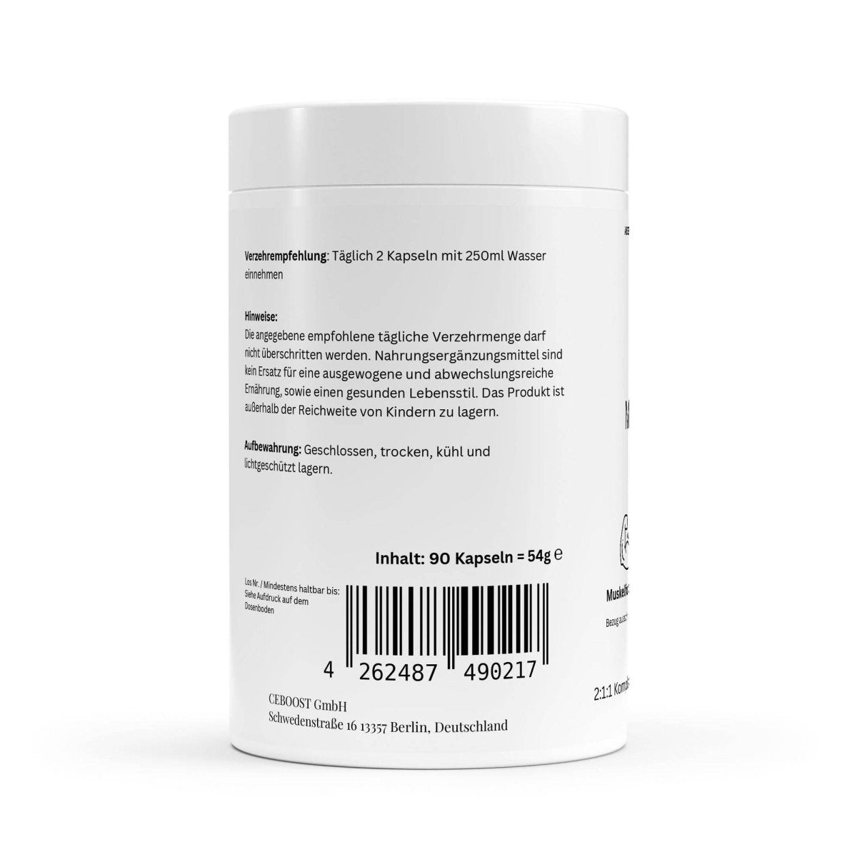 Magnesium Komplex + Vitamin B6 - 90 Kapseln - ceboost