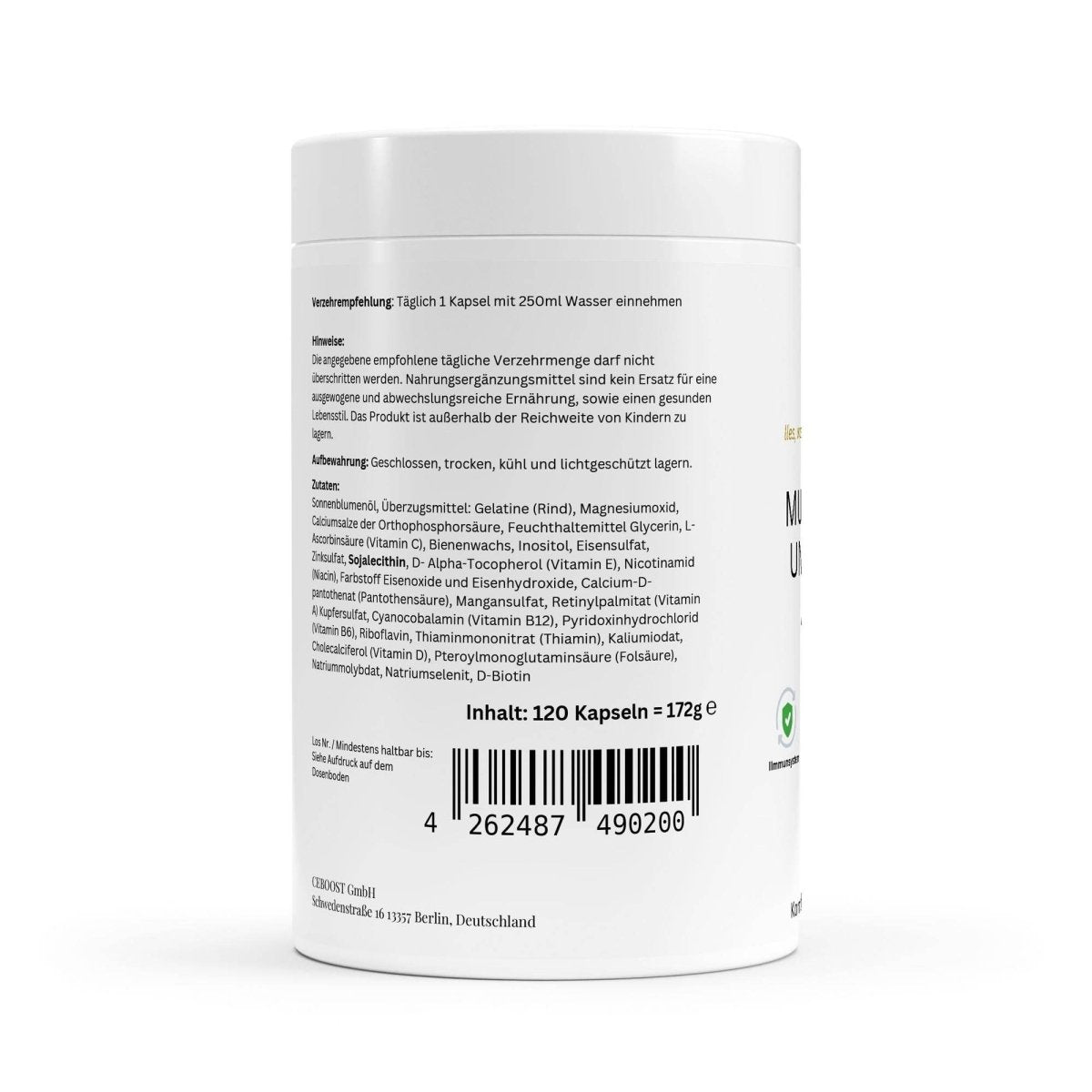 Multi Vitamin und Mineral Komplex - 120 Softgels - ceboost
